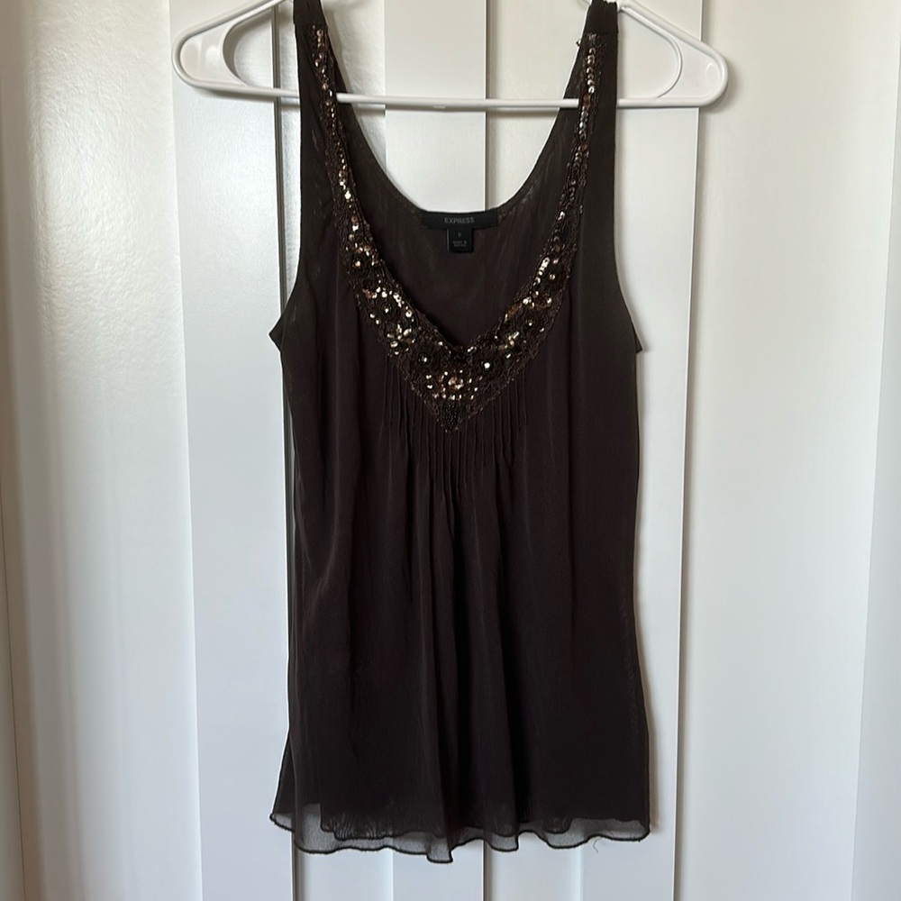 Express Beaded Tank - Sz S